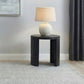 Sweeney 24-inch Round Wood Occasional Side End Table Black