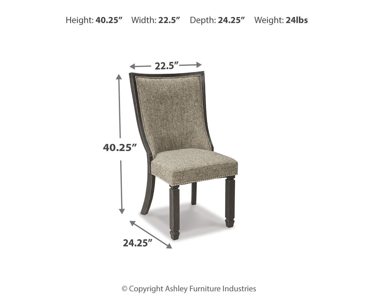 Silla auxiliar UPH de Tyler Creek Dining (2 unidades)