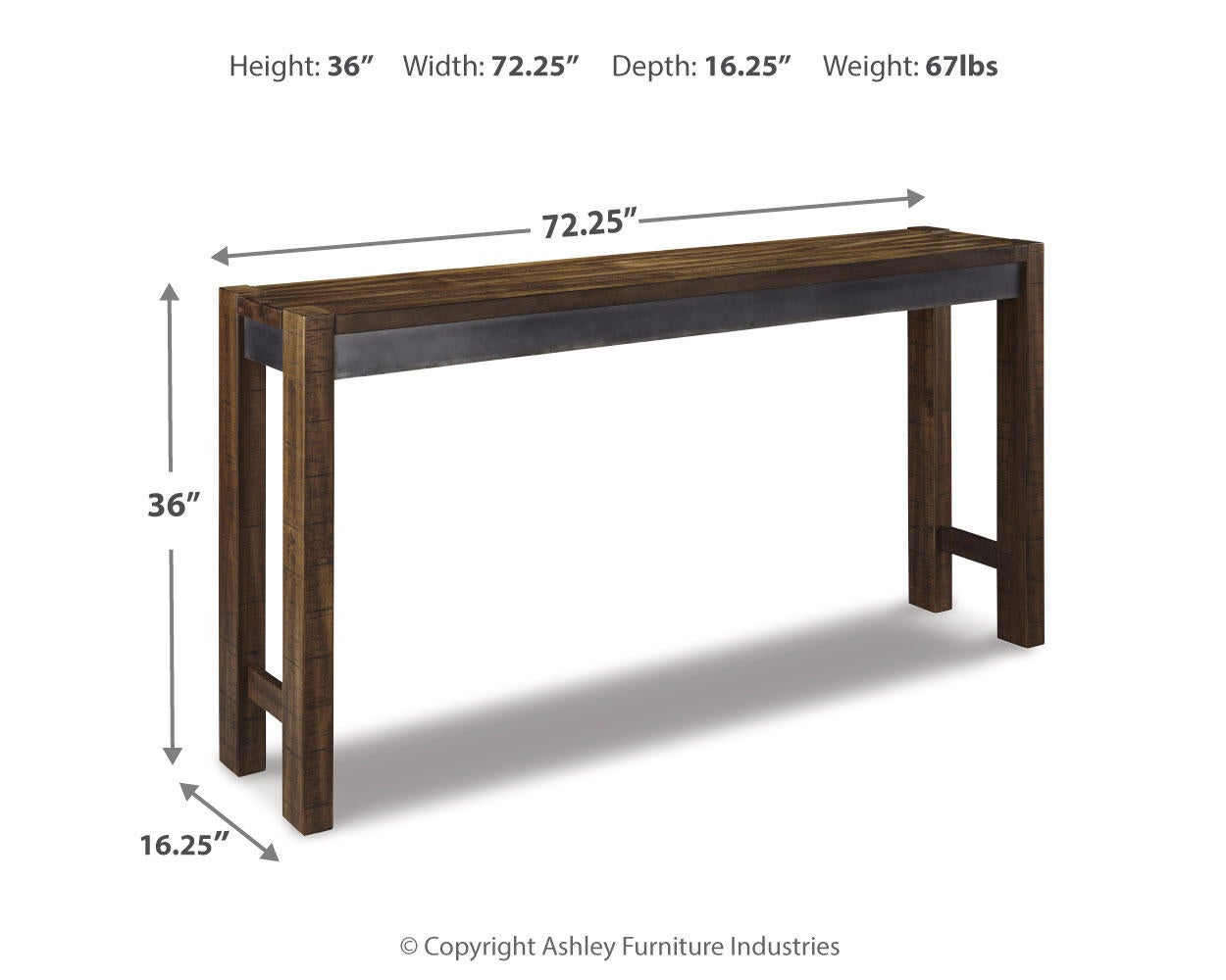 Mesa de mostrador larga Torjin