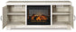 Mueble de TV Bellaby de 63" con chimenea eléctrica