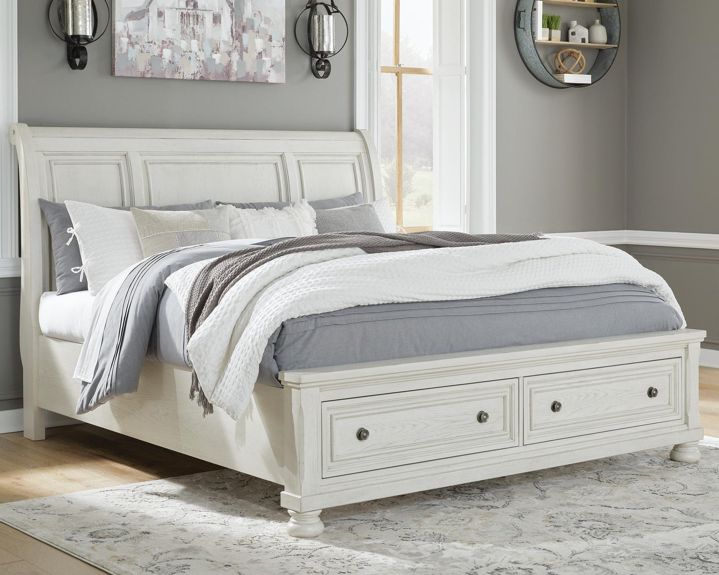 Cama tipo trineo Robbinsdale con almacenamiento