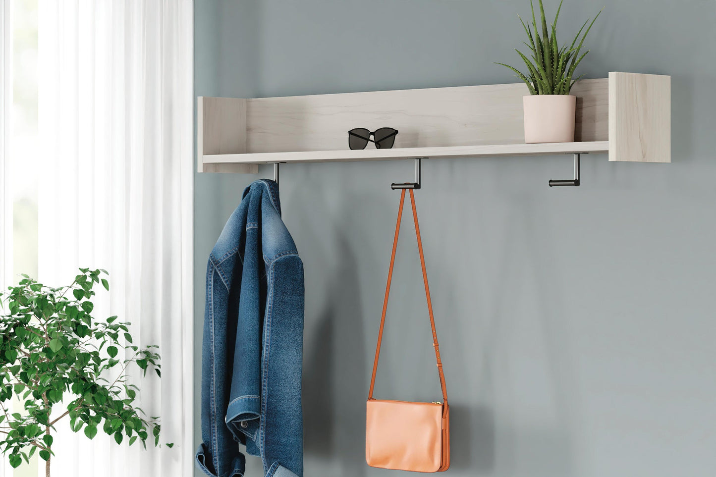 Perchero de pared con estante Socalle