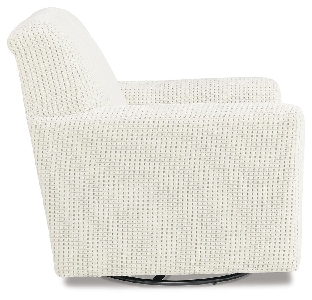 Sillón giratorio con acento deslizante Herstow
