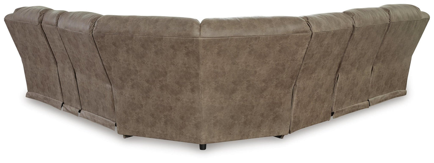Seccional reclinable eléctrico Ravenel de 4 piezas