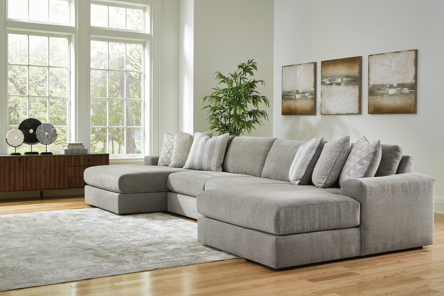 Chaise longue seccional doble de 4 piezas Avaliyah