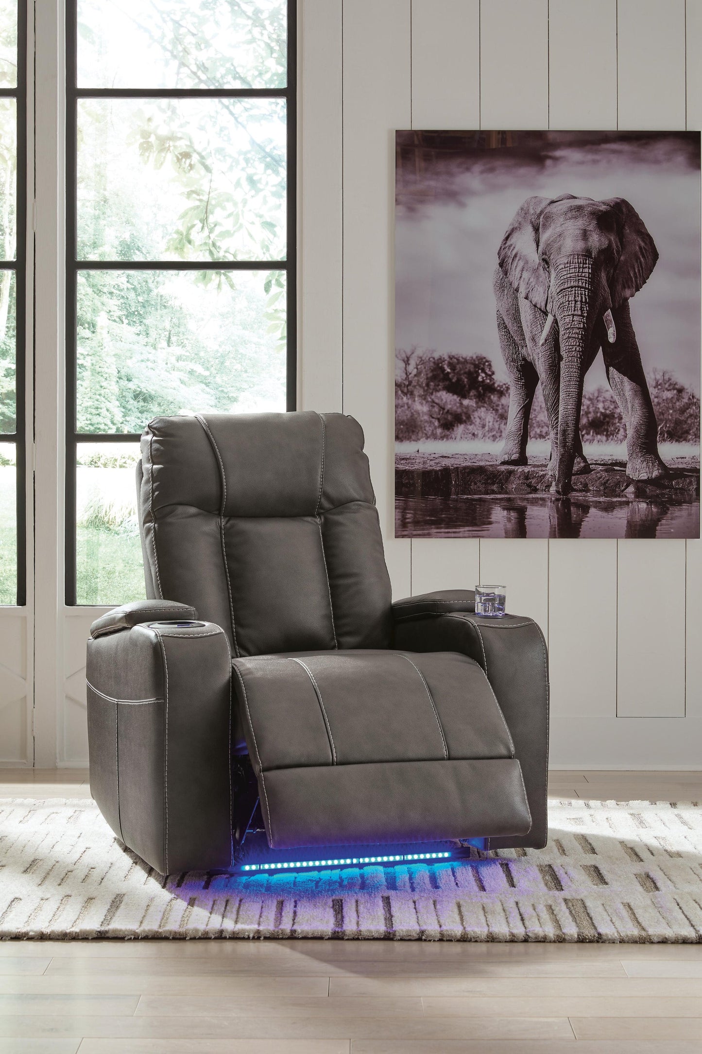 Sillón reclinable eléctrico Feazada/reposacabezas ajustable