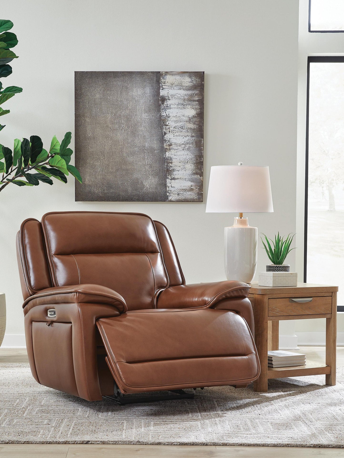 Sillón reclinable eléctrico Healy Pier con reposacabezas ajustable