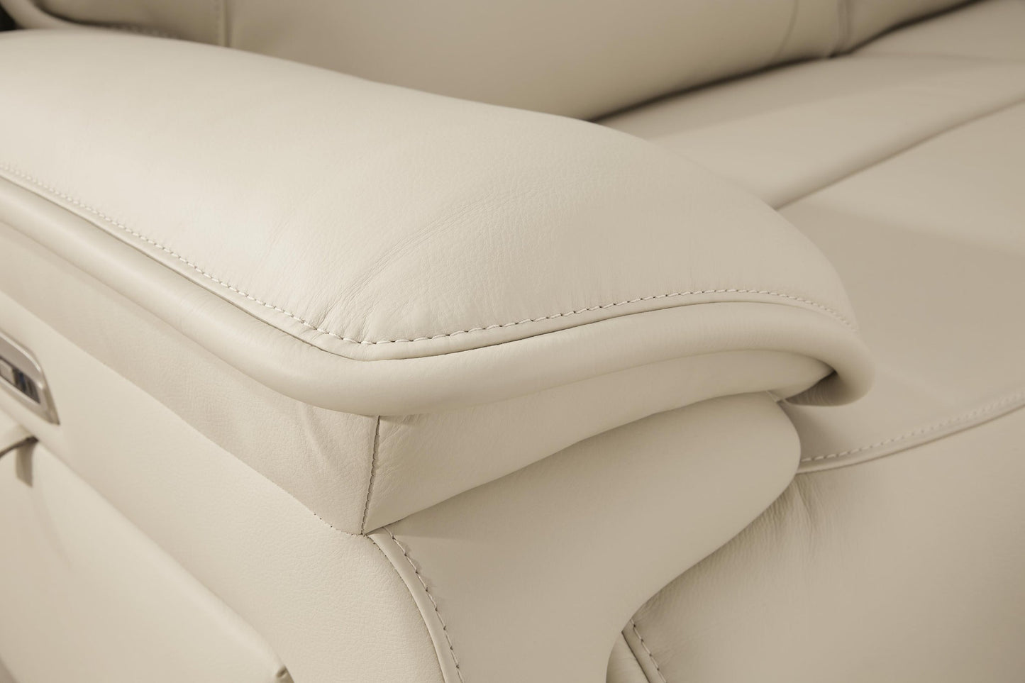 Sofá seccional reclinable eléctrico de 3 piezas con consola Double Deal