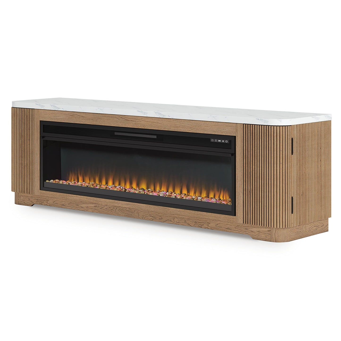 Mueble para TV Camdill de 80" con chimenea eléctrica