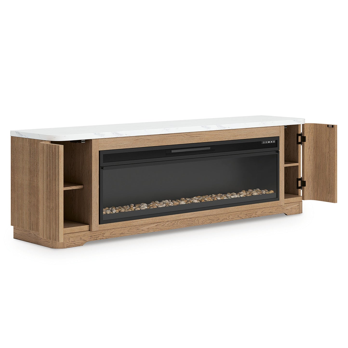 Mueble para TV Camdill de 80" con chimenea eléctrica