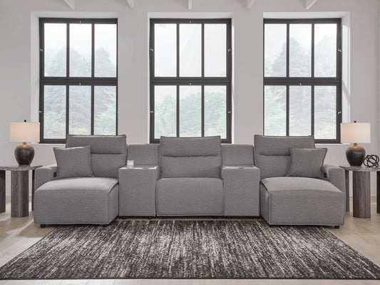 Seccional reclinable eléctrico ModMax II de 5 piezas con chaise longue