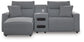 Seccional reclinable eléctrico de 3 piezas ModMax II con chaise longue