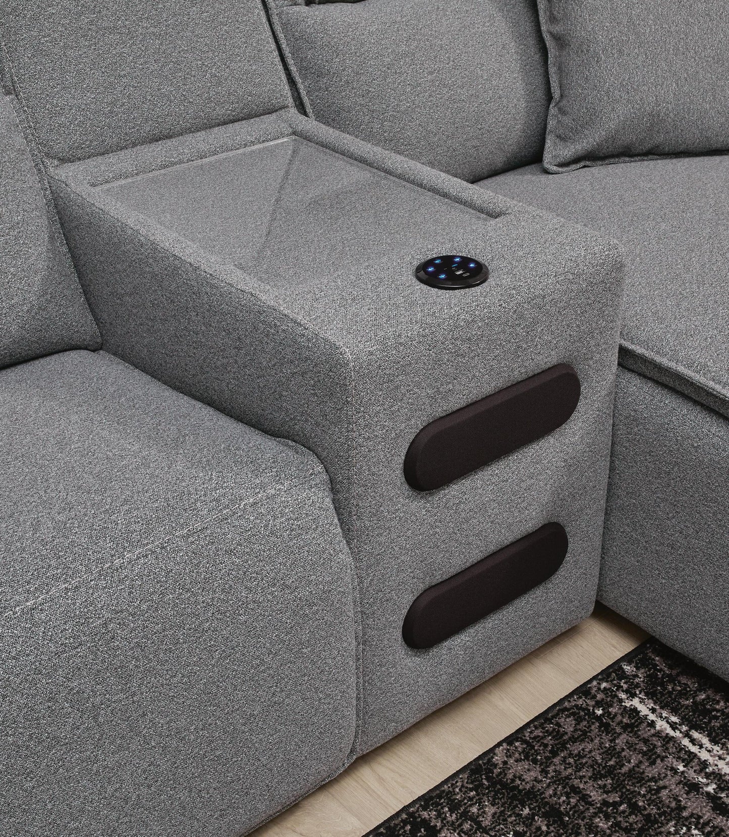 Seccional reclinable eléctrico de 3 piezas ModMax II con chaise longue