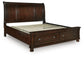 Cama con almacenamiento tipo trineo Porter King
