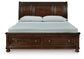Cama con almacenamiento tipo trineo Porter King
