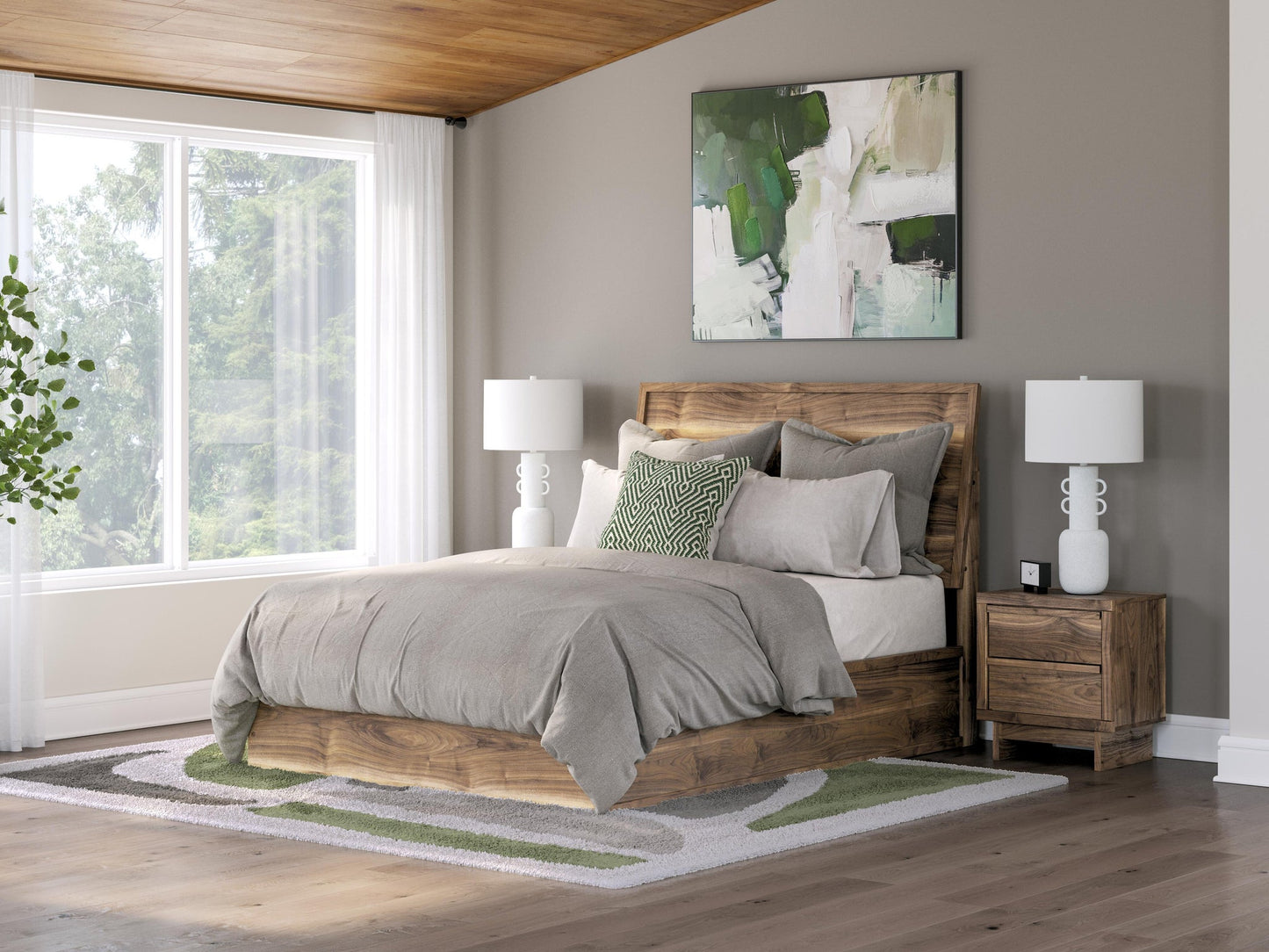 Cama Queen con paneles Chirason