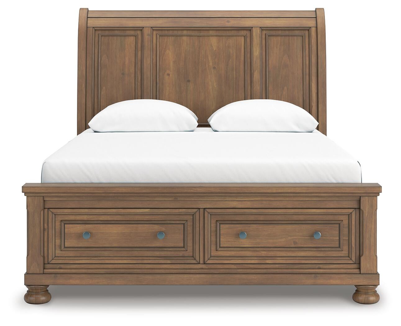 Cama tipo trineo Feddinger Queen con espacio de almacenamiento