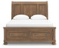 Cama tipo trineo Feddinger Queen con espacio de almacenamiento