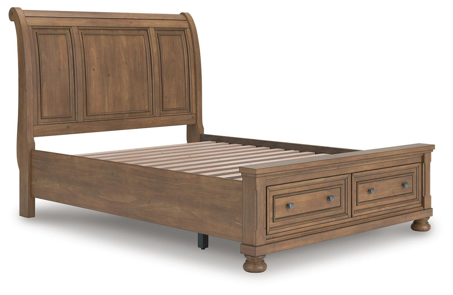 Cama tipo trineo Feddinger Queen con espacio de almacenamiento