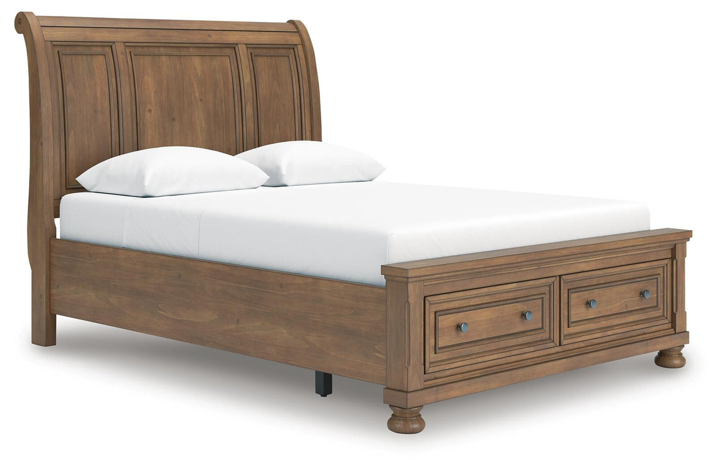 Cama tipo trineo Feddinger Queen con espacio de almacenamiento