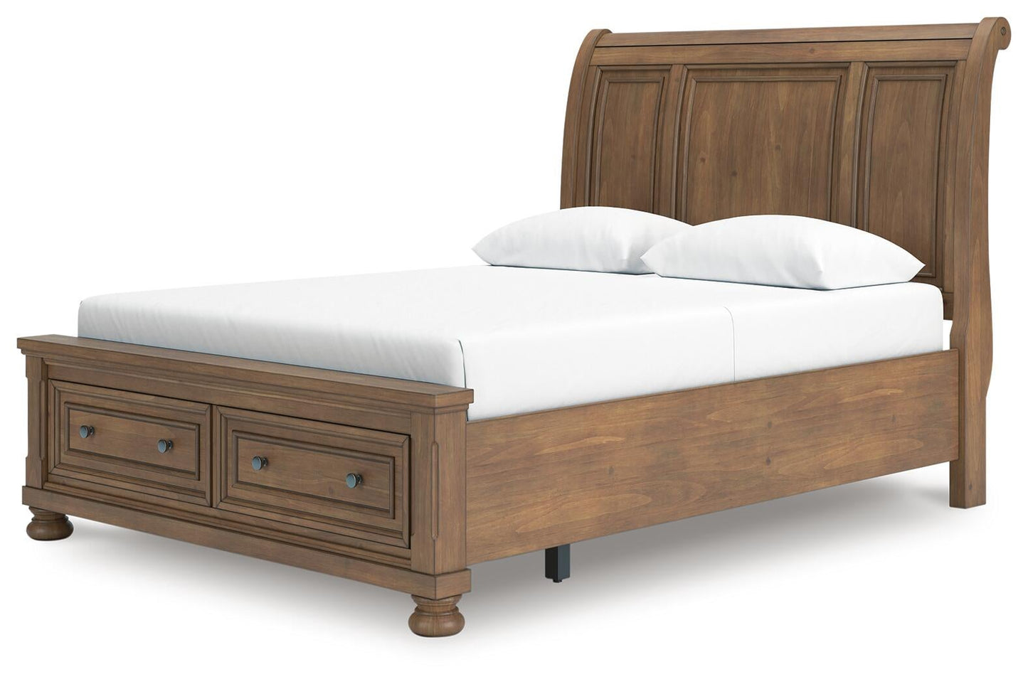 Cama tipo trineo Feddinger Queen con espacio de almacenamiento