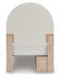 Cama individual tapizada con paneles y almacenamiento Arloster