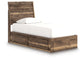 Cama individual con paneles y espacio de almacenamiento Chirason