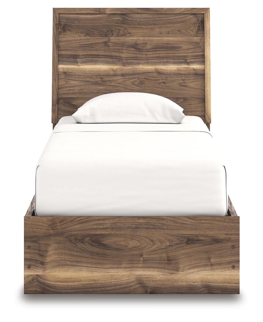 Cama individual con paneles y espacio de almacenamiento Chirason
