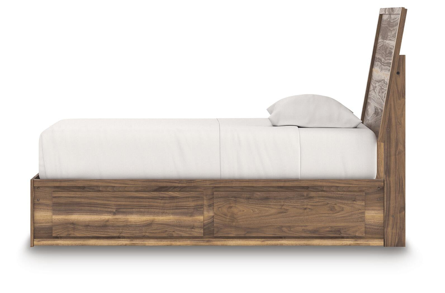 Cama individual con paneles y espacio de almacenamiento Chirason