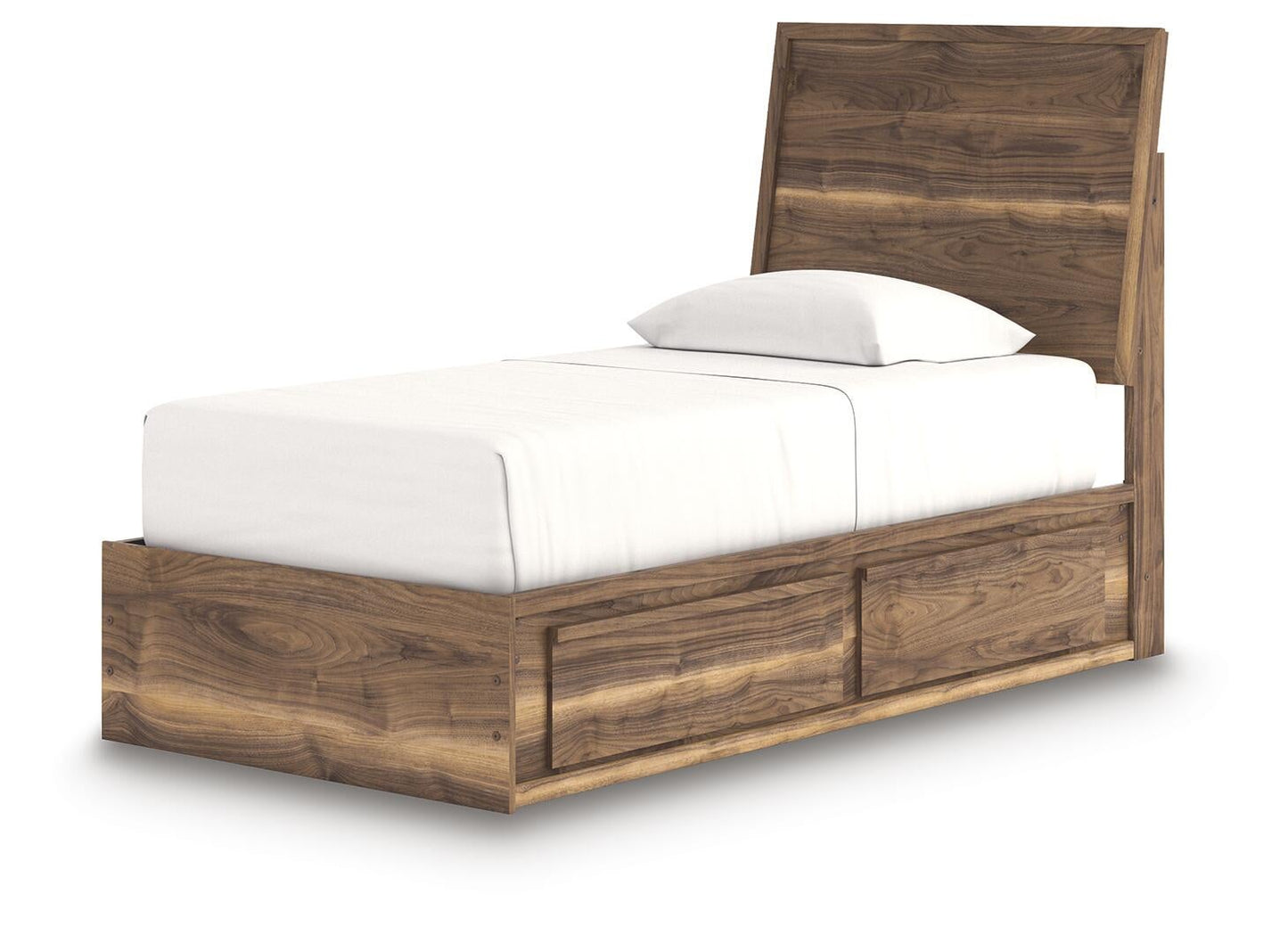 Cama individual con paneles y espacio de almacenamiento Chirason