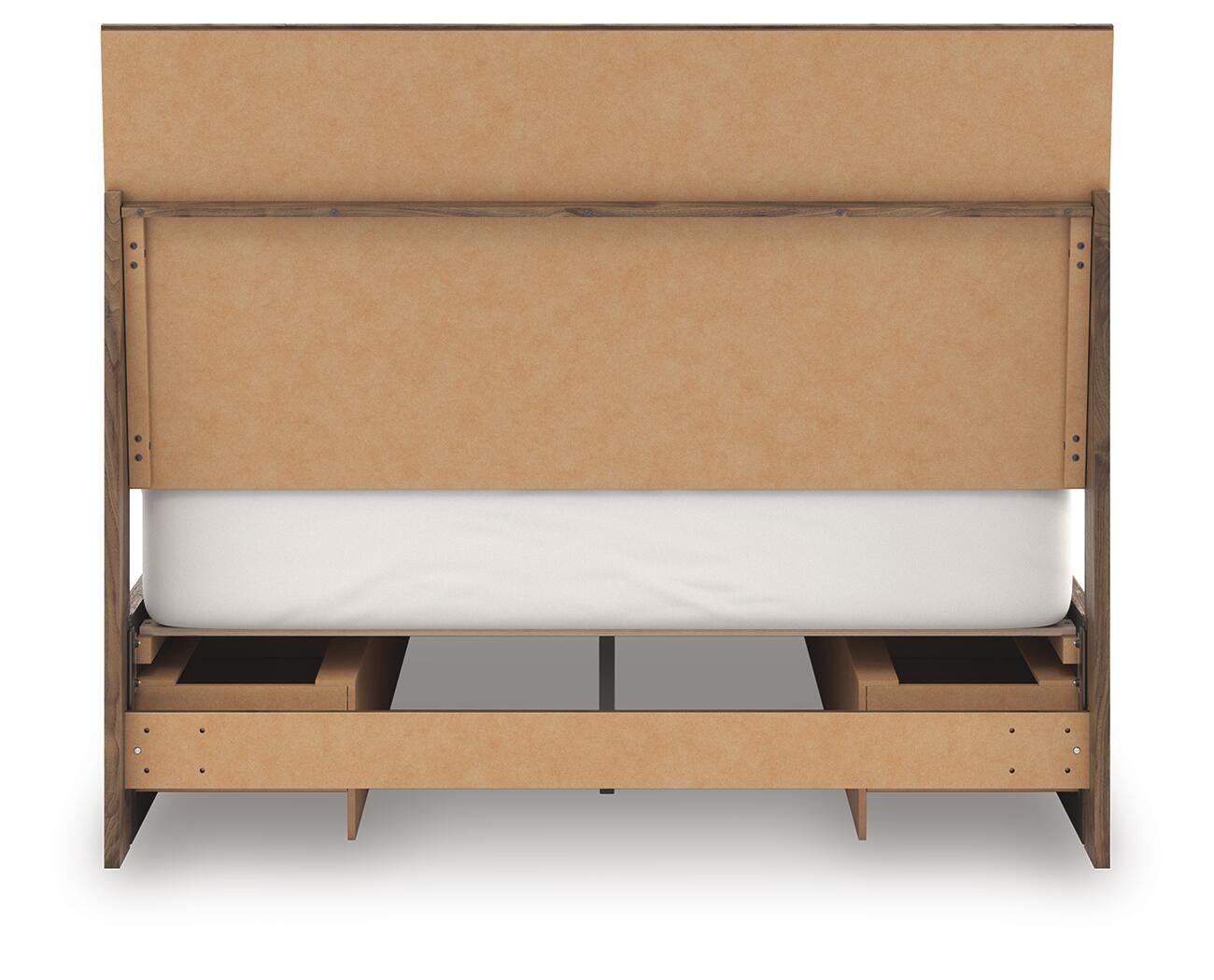 Cama Queen Chirason con paneles y almacenamiento
