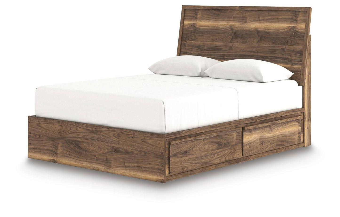 Cama Queen Chirason con paneles y almacenamiento