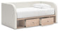 Cama de día tapizada individual Arloster con almacenamiento