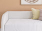 Cama de día tapizada individual Arloster con almacenamiento