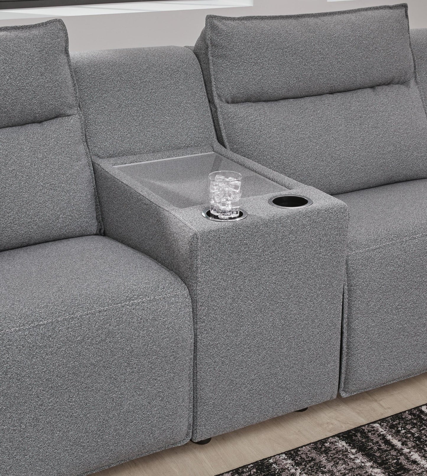 Seccional reclinable ModMax II de 6 piezas con consola