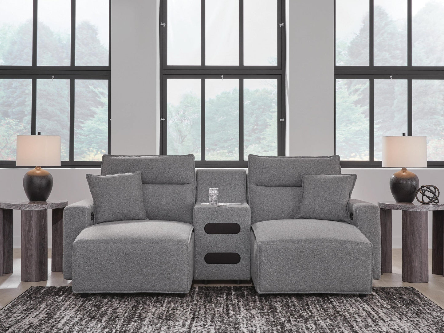Seccional reclinable eléctrico de 3 piezas ModMax II con chaise longue