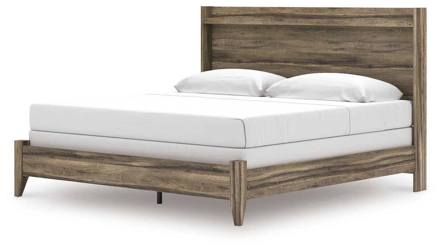 Cama King con paneles Elbrim