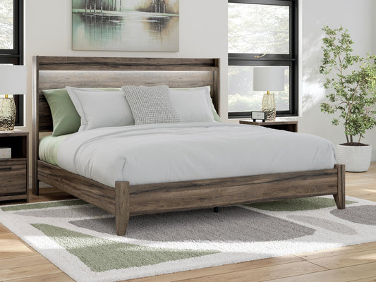 Cama King con paneles Elbrim