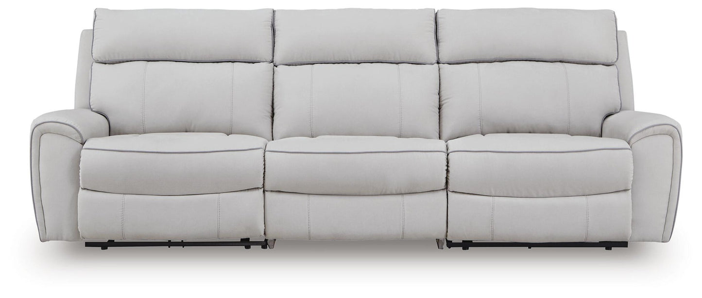 Seccional reclinable eléctrico de 3 piezas Social Pointe