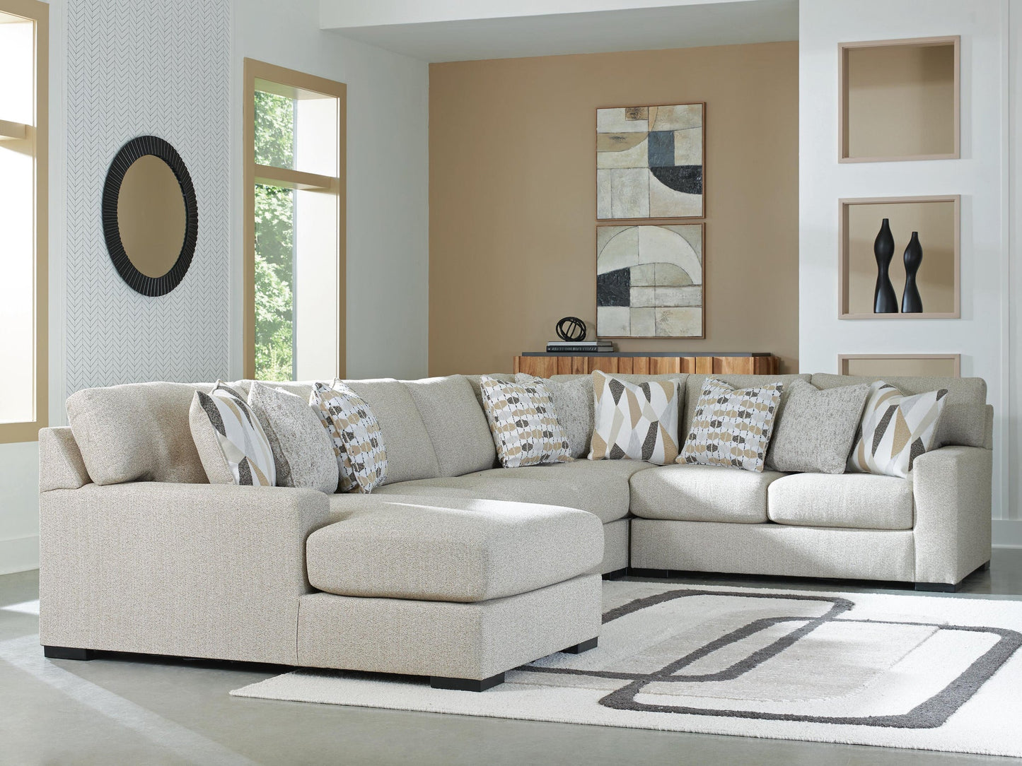 Seccional Laurelgrove de 5 piezas con chaise longue