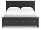 Cama California King con almacenamiento y paneles Lanolee