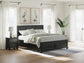 Cama California King con almacenamiento y paneles Lanolee