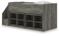 Cama alta individual Frandern con librero