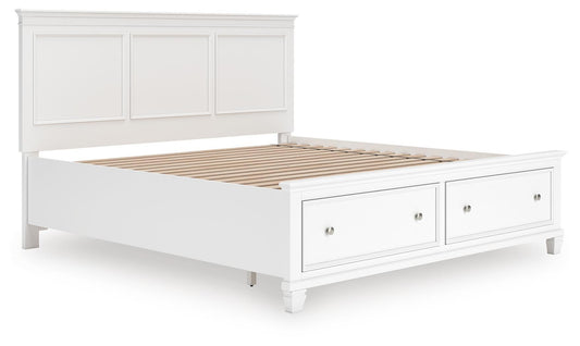 Cama Fortman King con almacenamiento y paneles