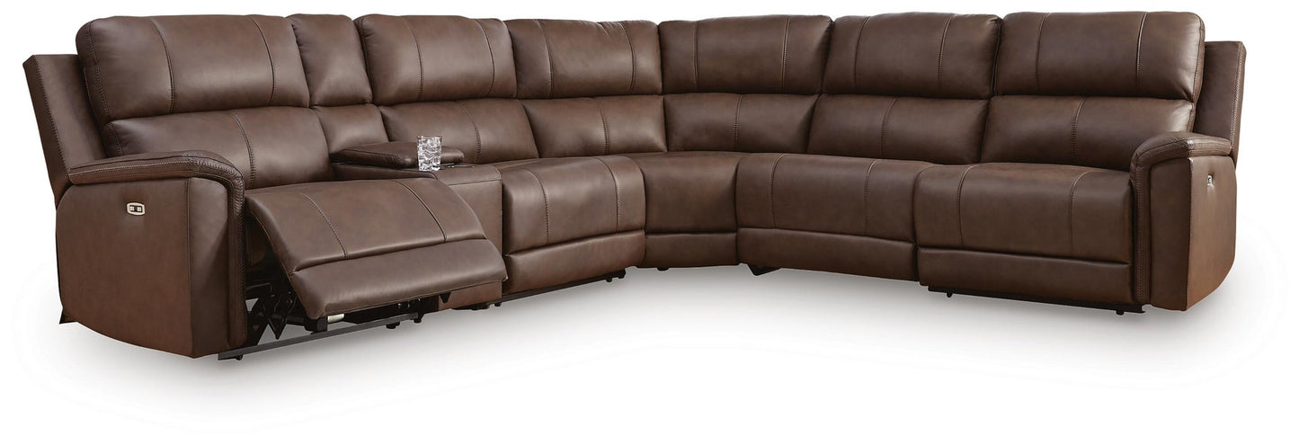 Seccional reclinable eléctrico Bleckley de 6 piezas