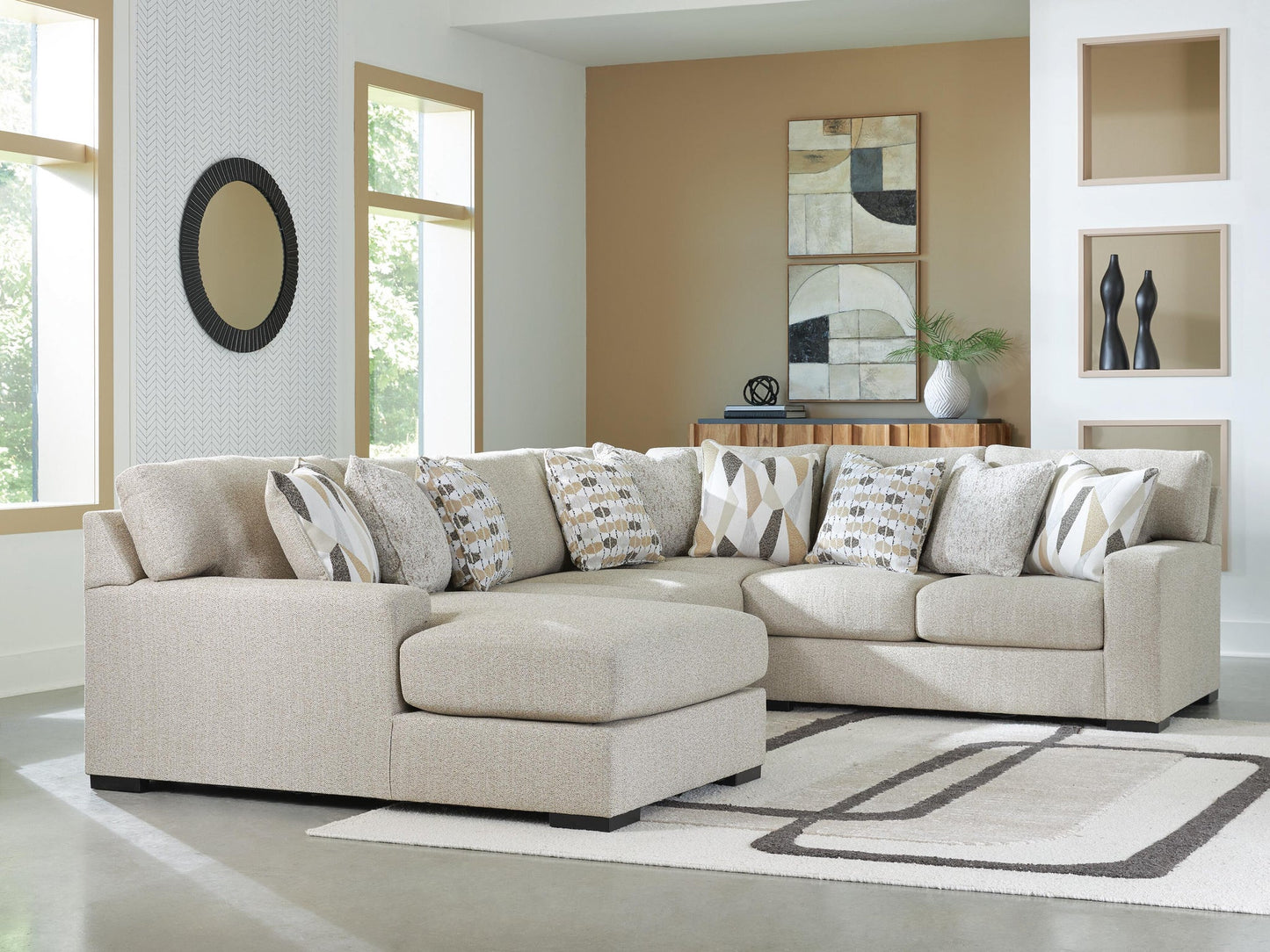 Seccional Laurelgrove de 4 piezas con chaise longue