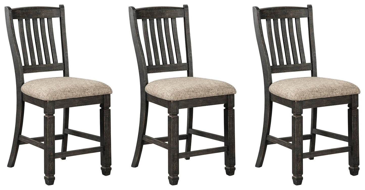Mesa de comedor de altura de mostrador Tyler Creek y 4 taburetes