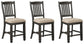 Mesa de comedor de altura de mostrador Tyler Creek y 4 taburetes