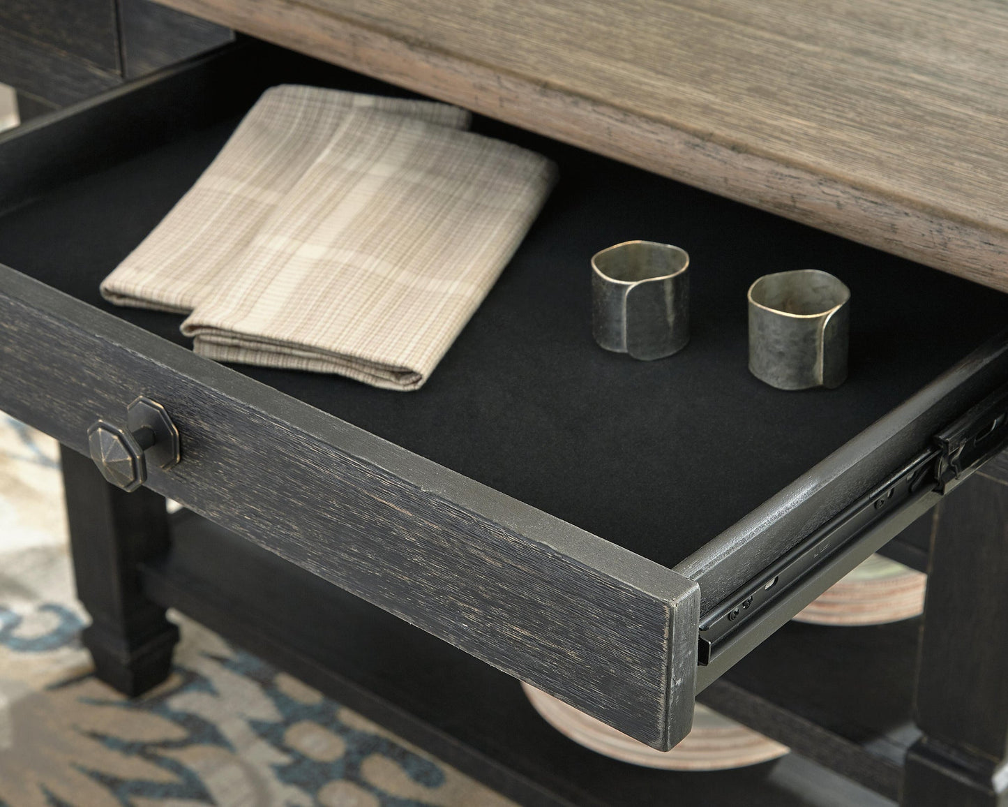 Mesa de comedor de altura de mostrador Tyler Creek y 4 taburetes