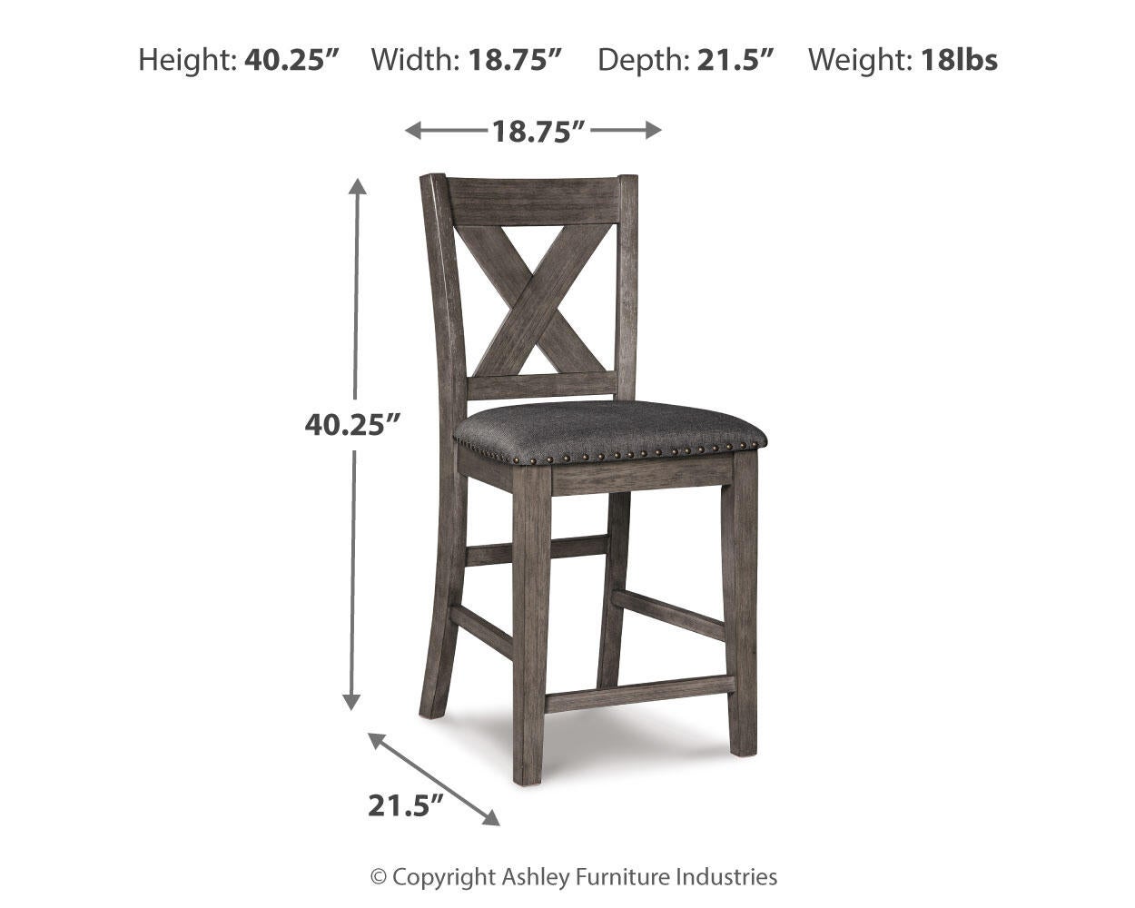 Mesa de comedor alta Caitbrook y 4 taburetes
